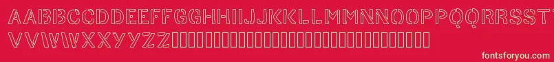 HandStencil Font – Green Fonts on Red Background