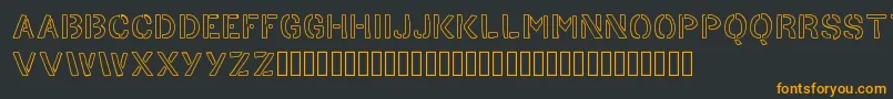 HandStencil Font – Orange Fonts on Black Background
