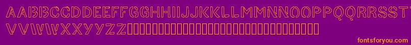 HandStencil Font – Orange Fonts on Purple Background