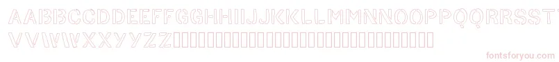 HandStencil Font – Pink Fonts on White Background