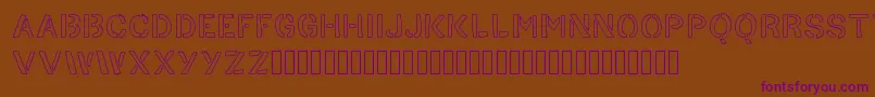 HandStencil Font – Purple Fonts on Brown Background