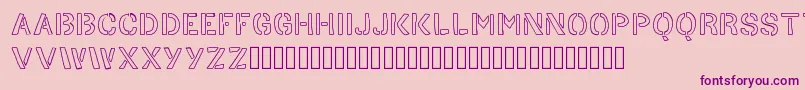HandStencil Font – Purple Fonts on Pink Background