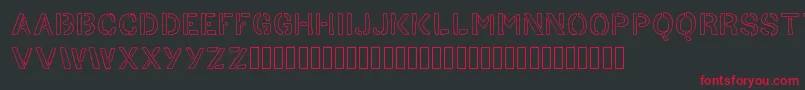HandStencil Font – Red Fonts on Black Background