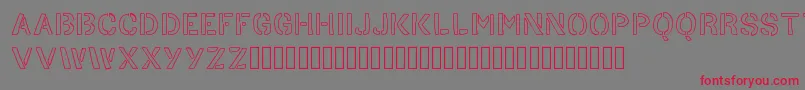 HandStencil Font – Red Fonts on Gray Background