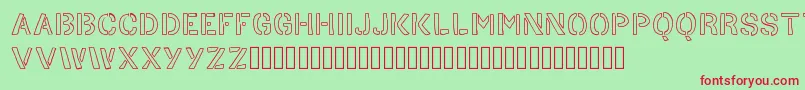 HandStencil Font – Red Fonts on Green Background