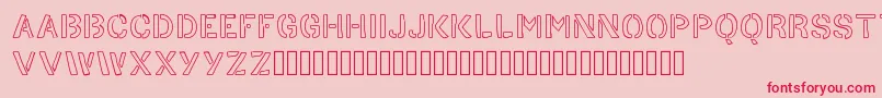 HandStencil Font – Red Fonts on Pink Background