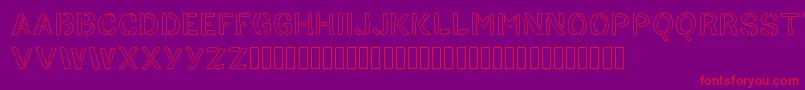 HandStencil Font – Red Fonts on Purple Background