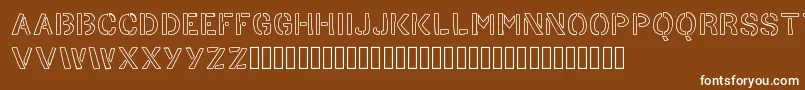 HandStencil Font – White Fonts on Brown Background