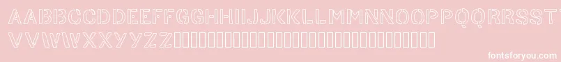 HandStencil Font – White Fonts on Pink Background