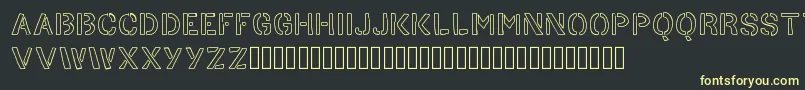HandStencil Font – Yellow Fonts on Black Background