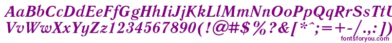 LiteraturnayaBoldItalic Font – Purple Fonts on White Background