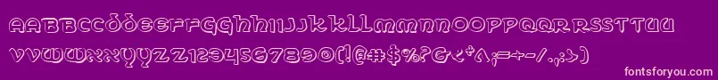 Eringobragh3D Font – Pink Fonts on Purple Background