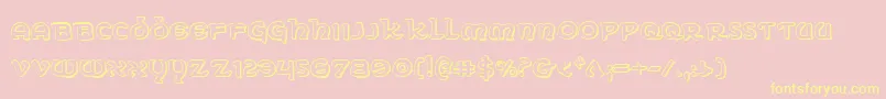 Eringobragh3D Font – Yellow Fonts on Pink Background