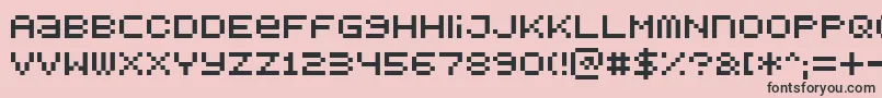 BitdustOne Font – Black Fonts on Pink Background