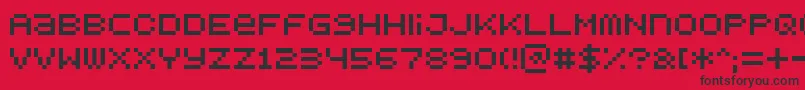 BitdustOne Font – Black Fonts on Red Background
