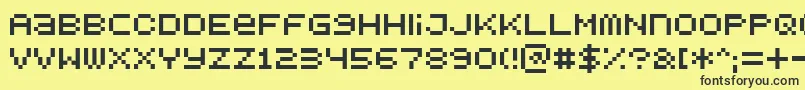 BitdustOne Font – Black Fonts on Yellow Background