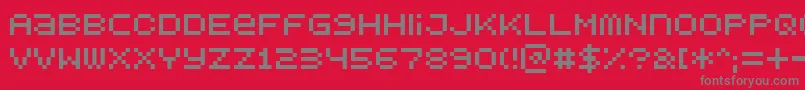 BitdustOne Font – Gray Fonts on Red Background