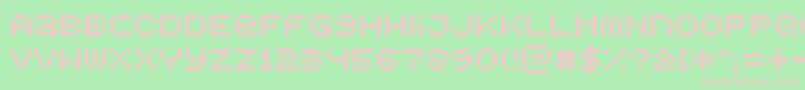 BitdustOne Font – Pink Fonts on Green Background