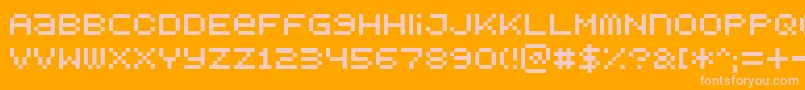 Шрифт BitdustOne – розовые шрифты на оранжевом фоне