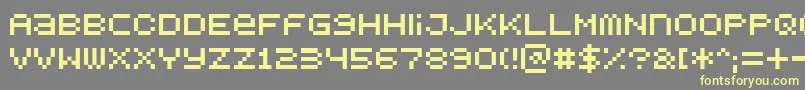 BitdustOne Font – Yellow Fonts on Gray Background