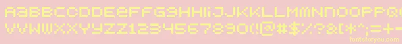 BitdustOne Font – Yellow Fonts on Pink Background