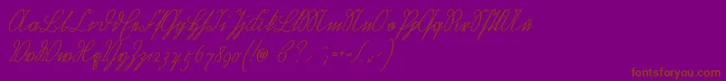 Czcionka Wiegelkurrentmedium – brązowe czcionki na fioletowym tle