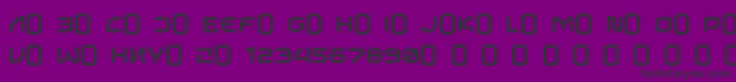 Alphabot-fontti – mustat fontit violetilla taustalla