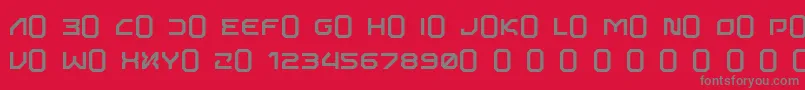 Alphabot Font – Gray Fonts on Red Background