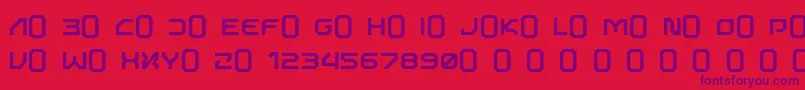 Alphabot Font – Purple Fonts on Red Background