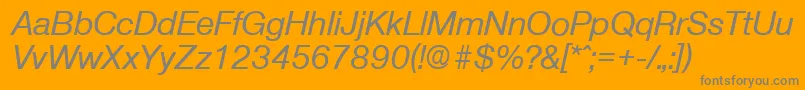 OlnovaMediumita Font – Gray Fonts on Orange Background