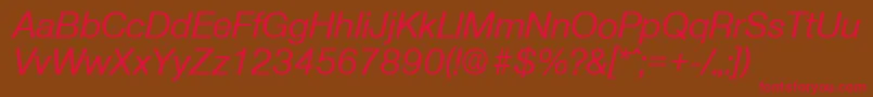 OlnovaMediumita Font – Red Fonts on Brown Background