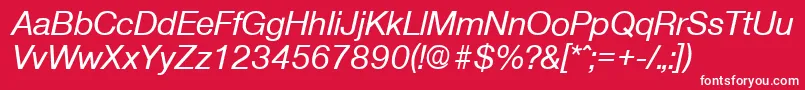 OlnovaMediumita Font – White Fonts on Red Background