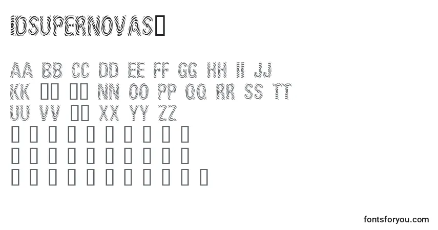 Schriftart IdSupernovasw – Alphabet, Zahlen, spezielle Symbole
