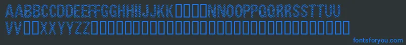 フォントIdSupernovasw – 黒い背景に青い文字