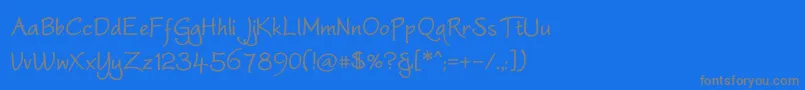 WorstveldBold-Schriftart – Graue Schriften auf blauem Hintergrund