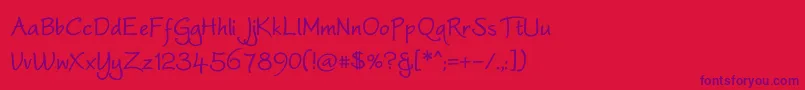 WorstveldBold Font – Purple Fonts on Red Background