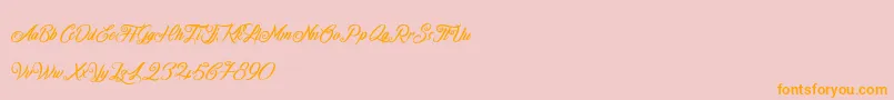 FireOnTheMountain Font – Orange Fonts on Pink Background