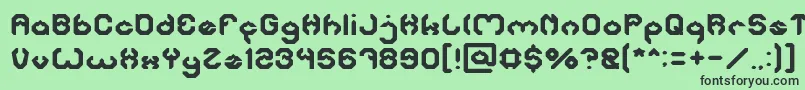 フォントBizzare – 緑の背景に黒い文字
