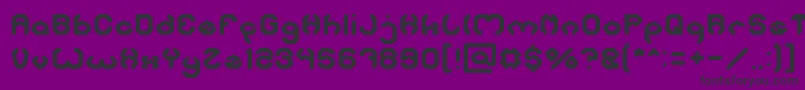 Bizzare-Schriftart – Schwarze Schriften auf violettem Hintergrund