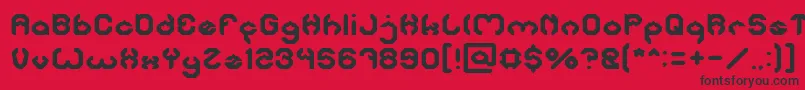 フォントBizzare – 赤い背景に黒い文字