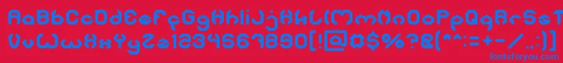 Шрифт Bizzare – синие шрифты на красном фоне