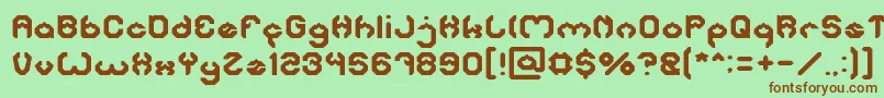 Шрифт Bizzare – коричневые шрифты на зелёном фоне