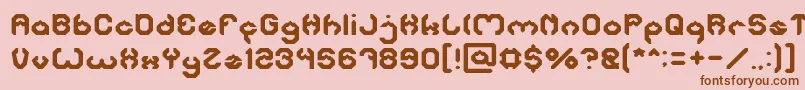 Bizzare-fontti – ruskeat fontit vaaleanpunaisella taustalla