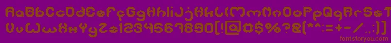 Bizzare Font – Brown Fonts on Purple Background