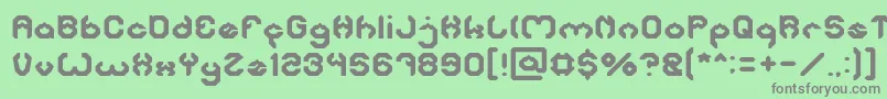 フォントBizzare – 緑の背景に灰色の文字