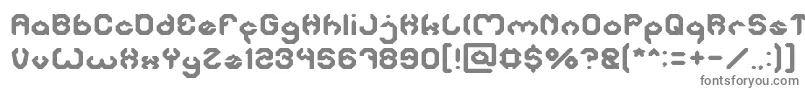 フォントBizzare – 白い背景に灰色の文字