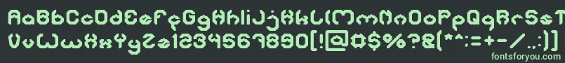 フォントBizzare – 黒い背景に緑の文字