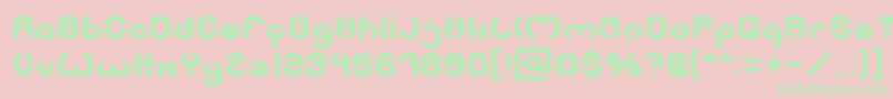 Bizzare Font – Green Fonts on Pink Background