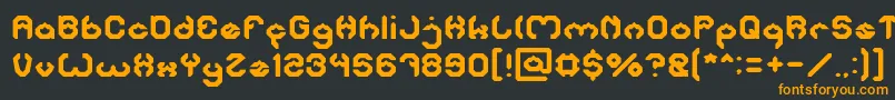 フォントBizzare – 黒い背景にオレンジの文字