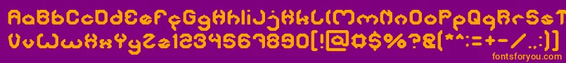 Шрифт Bizzare – оранжевые шрифты на фиолетовом фоне